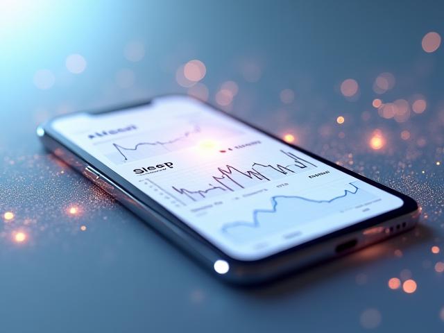 Animated graphic showing health data flowing into a dashboard