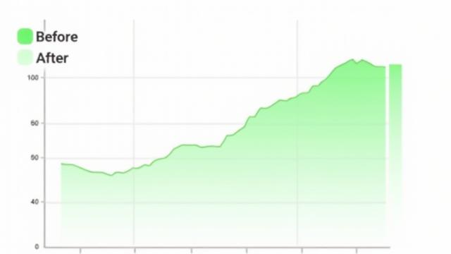 Chart showing Maria's HRV improvement before and after Sage Compass